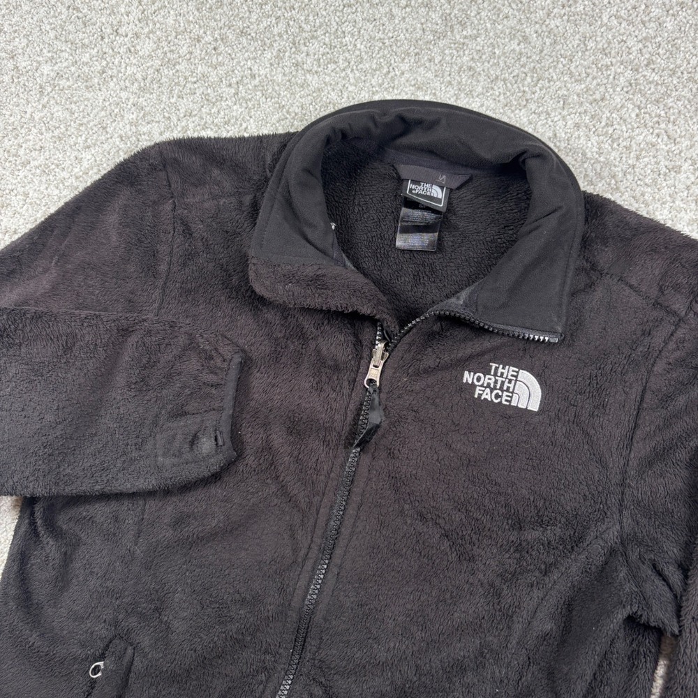 The North Face Osito Fleece Jacket Womens Small Black Full Zip Soft Plush Warm